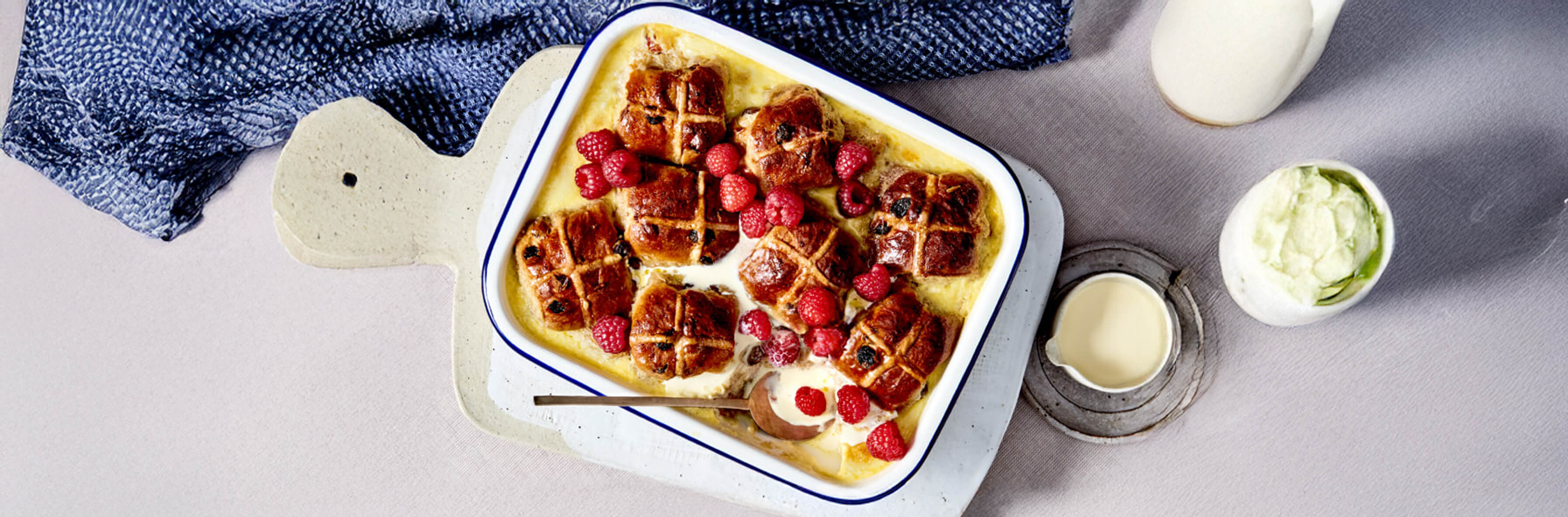Hot Cross Bun Pudding